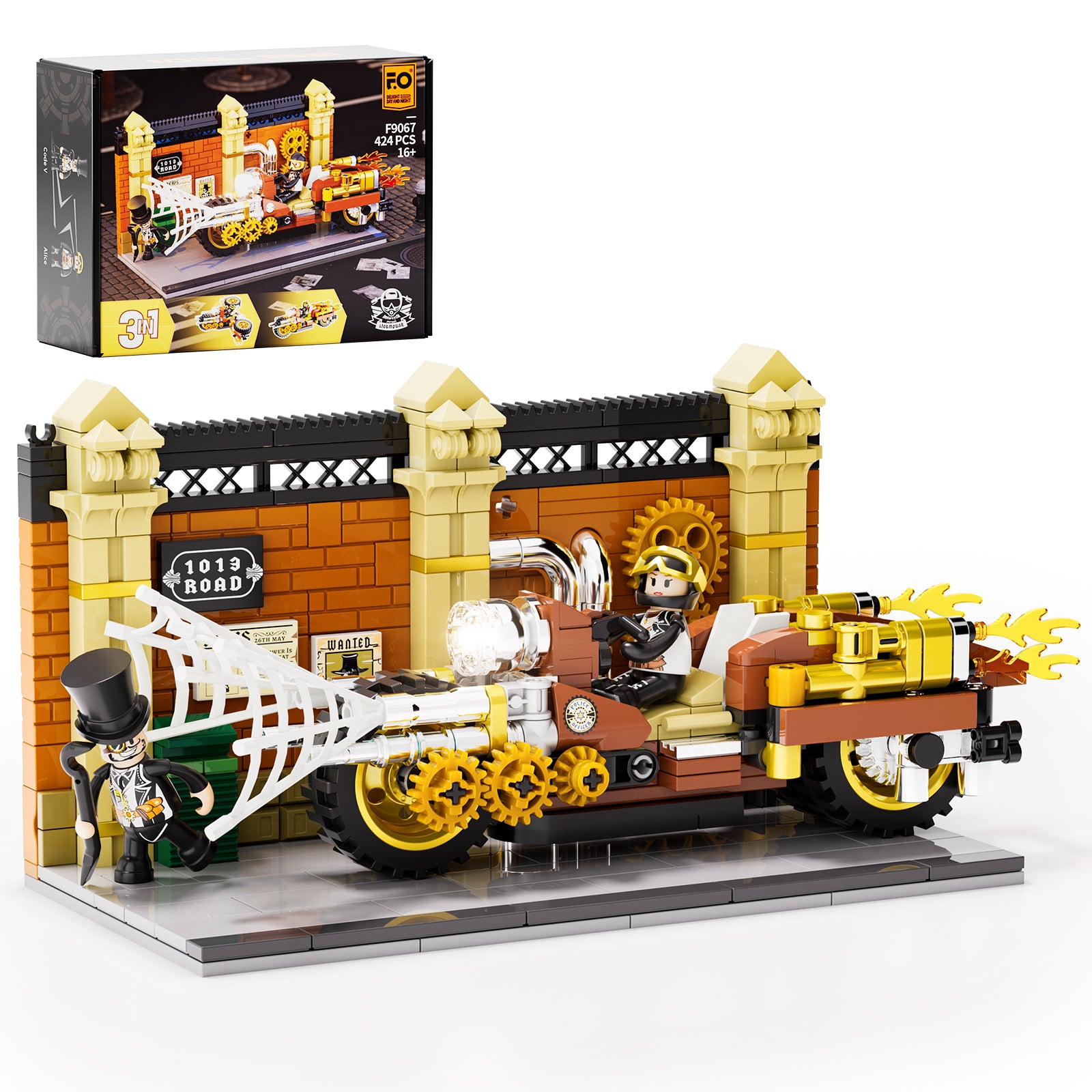 Funwhole Steampunk Motorcycle Pursuit F9067 - Higoods