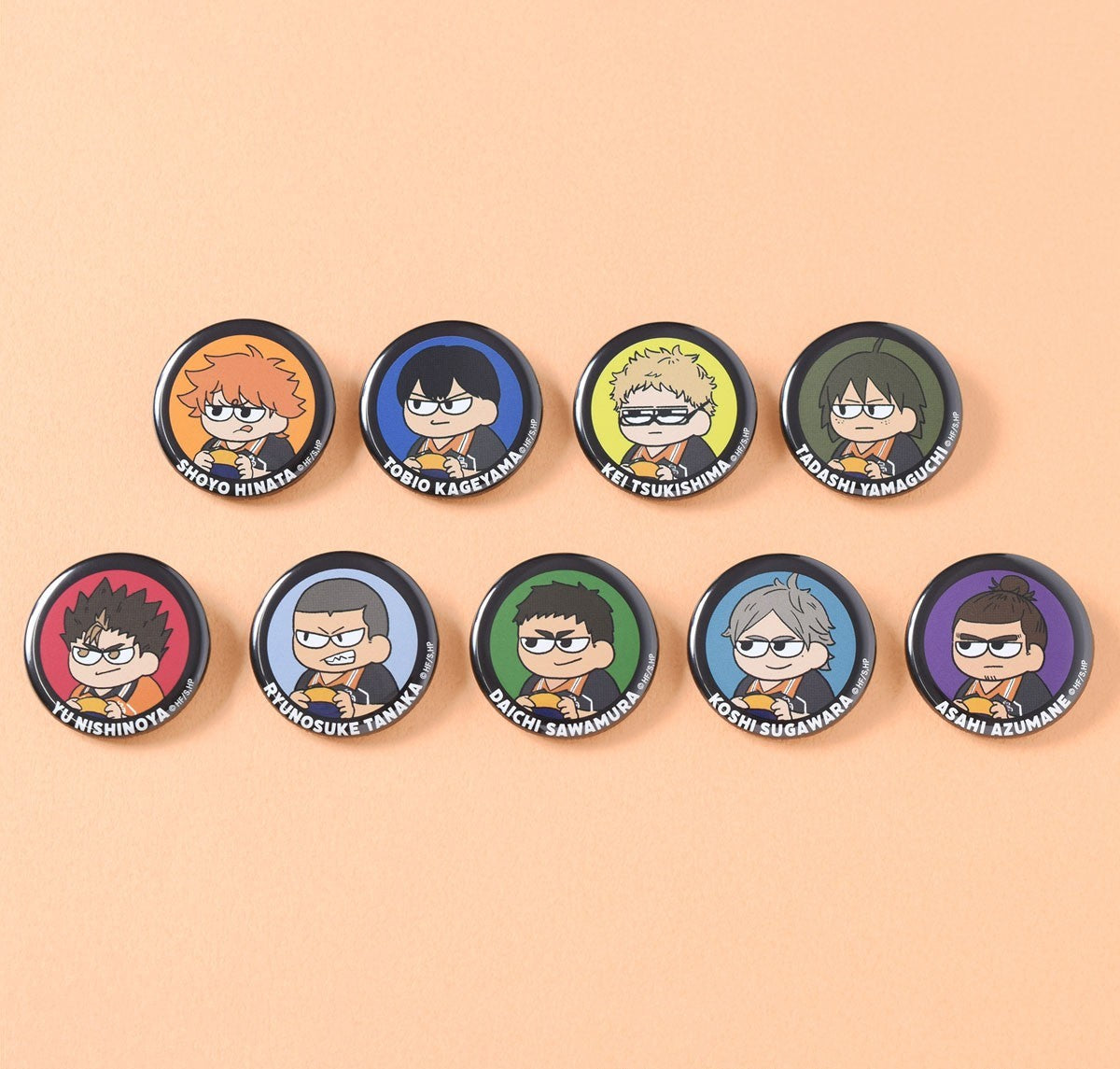 Haikyu!! Jirori Can Badge Karasuno Blind box - Higoods