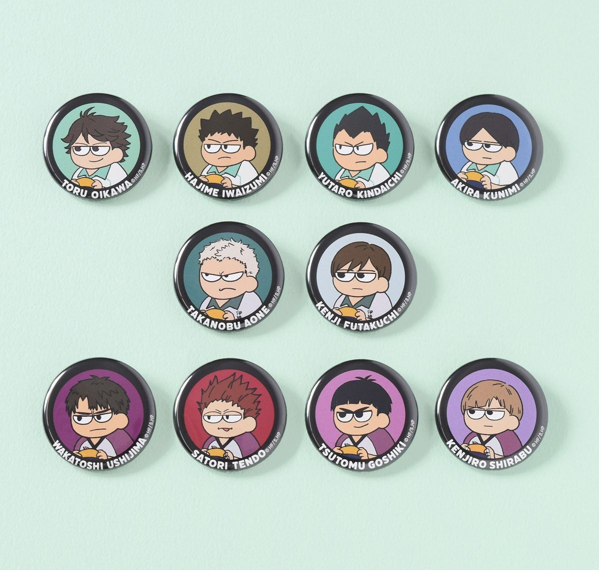 Haikyu!! Jirori Trading Can Badges - Sendai Version Blind box - Higoods