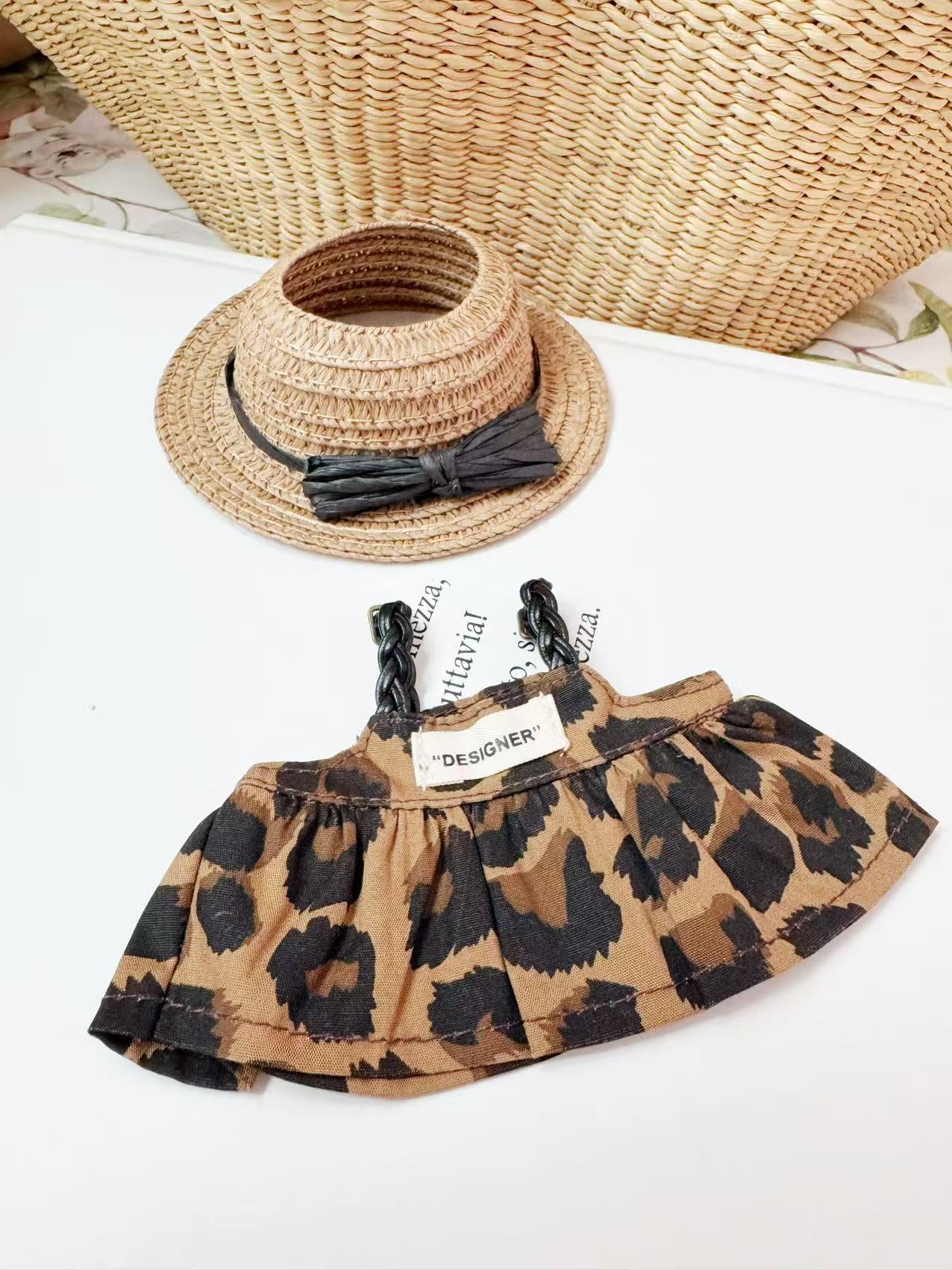 Leopard print dress labubu outfit (Clothes Only) - Higoods