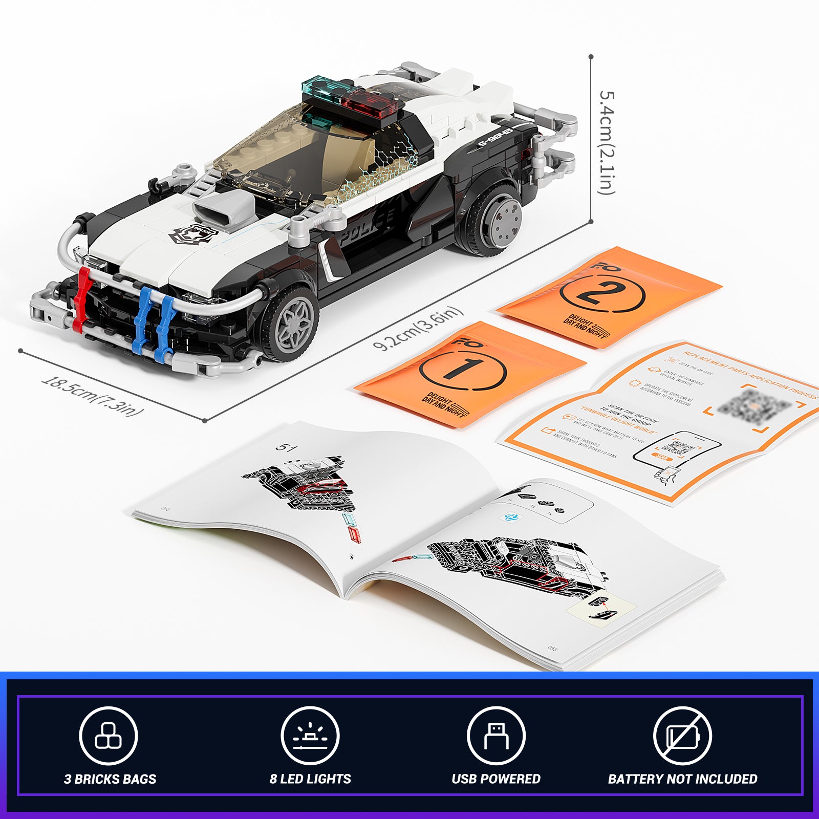 Police Patrol Car 372PCS