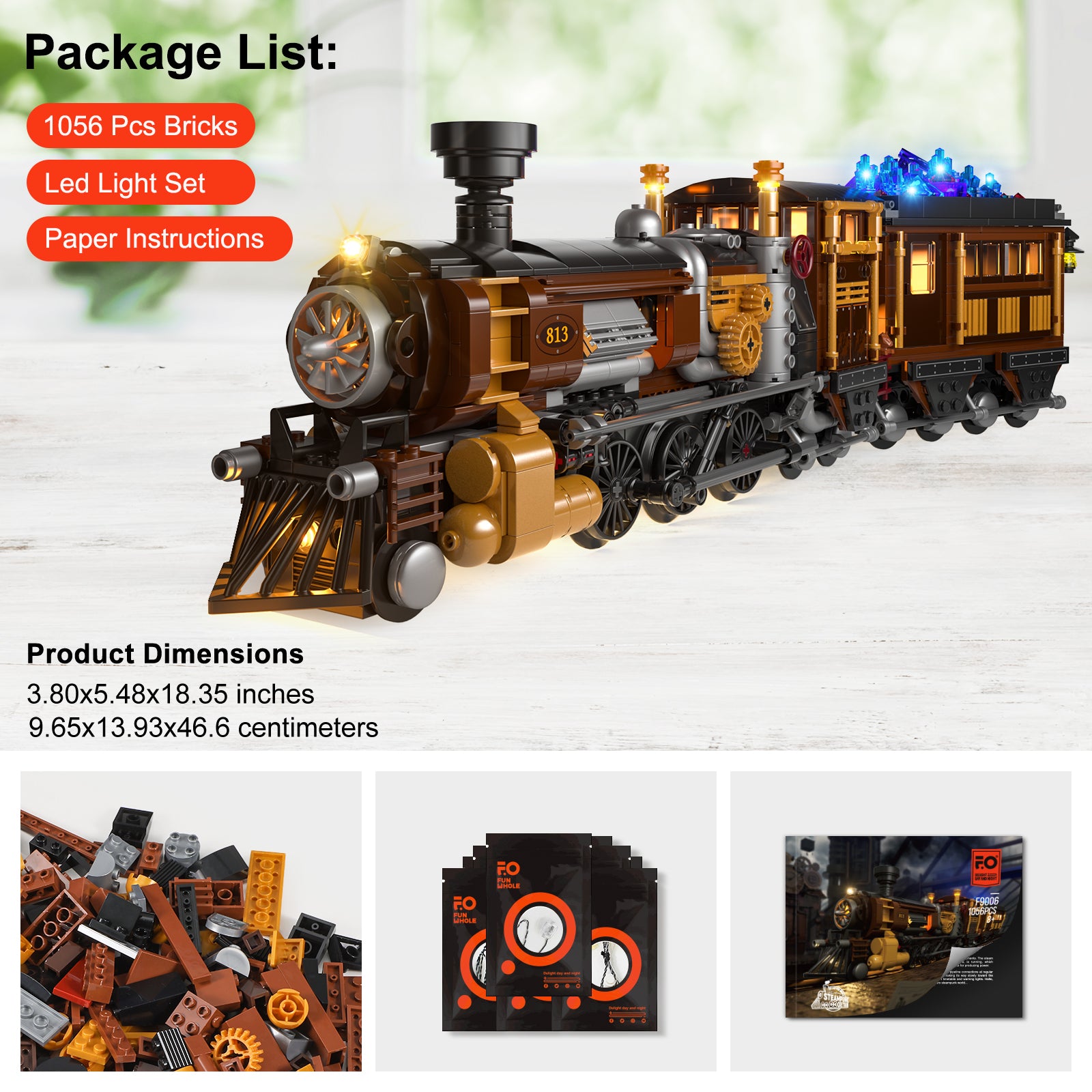 Funwhole Steampunk Ore Train F9006 - Higoods