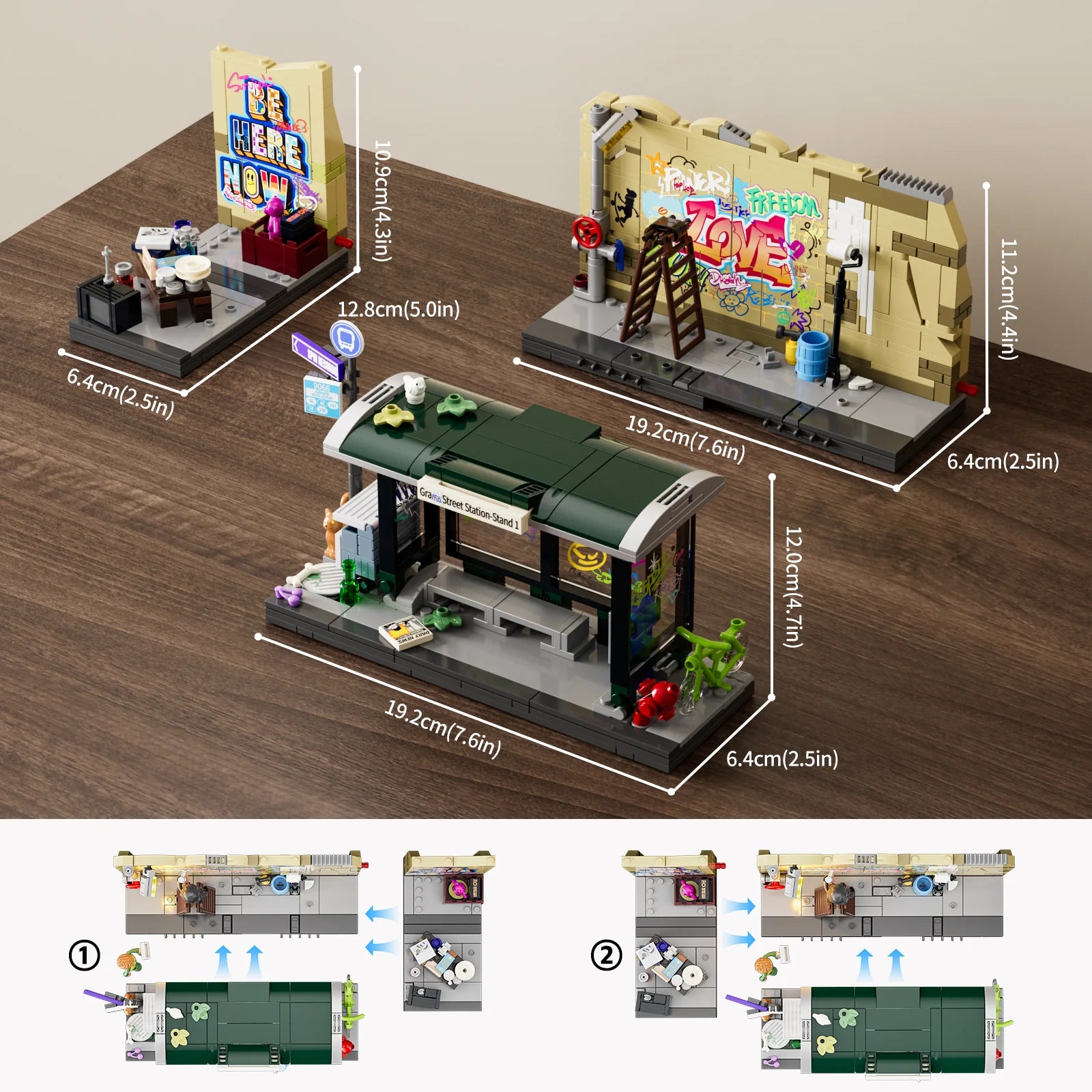 Graffiti Bus Stop 514PCS