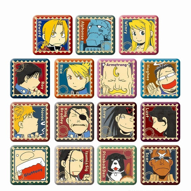 Fullmetal Alchemist Trading Square Can Badge Blind random pack