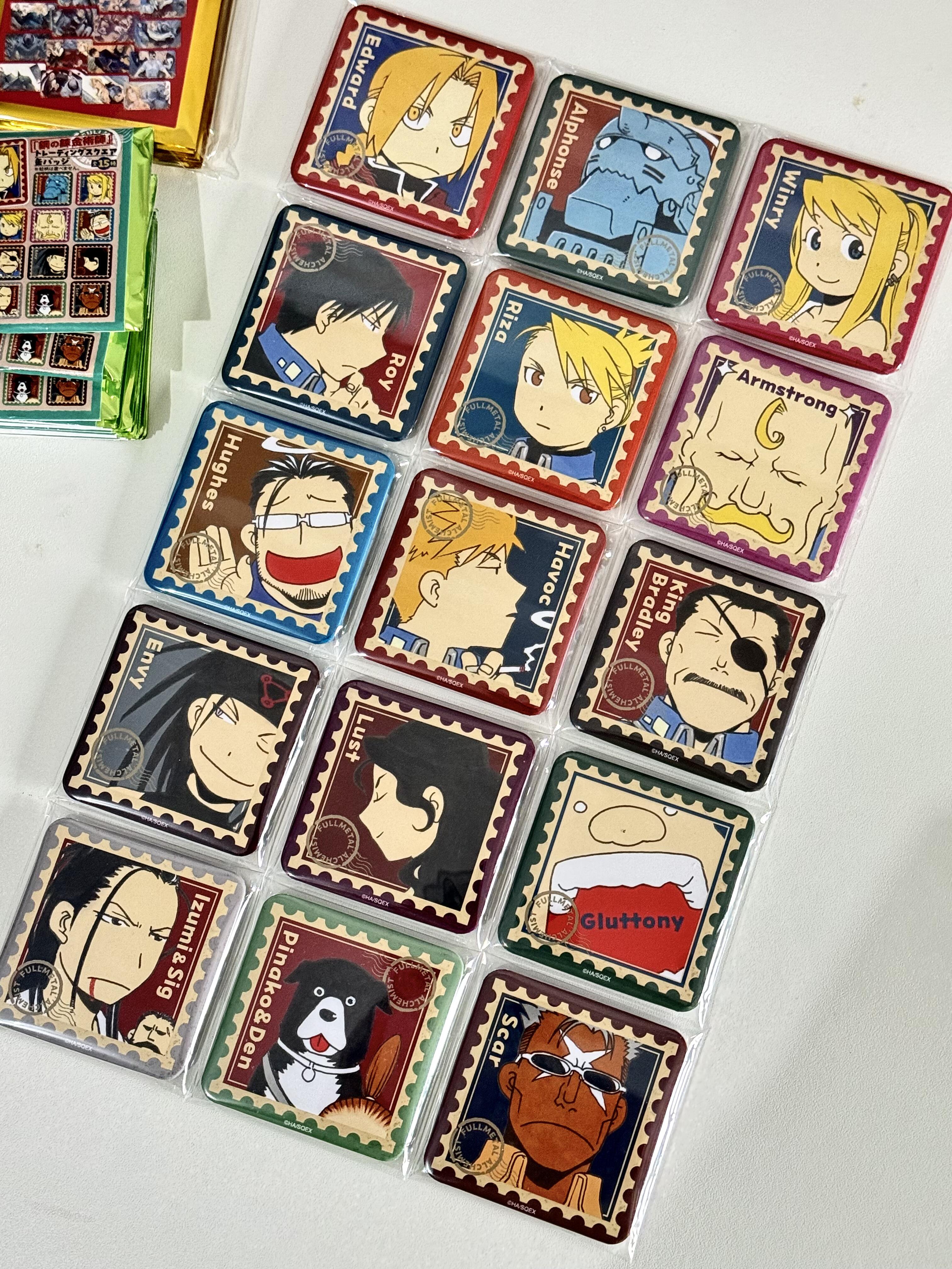 Fullmetal Alchemist Trading Square Can Badge Blind random pack