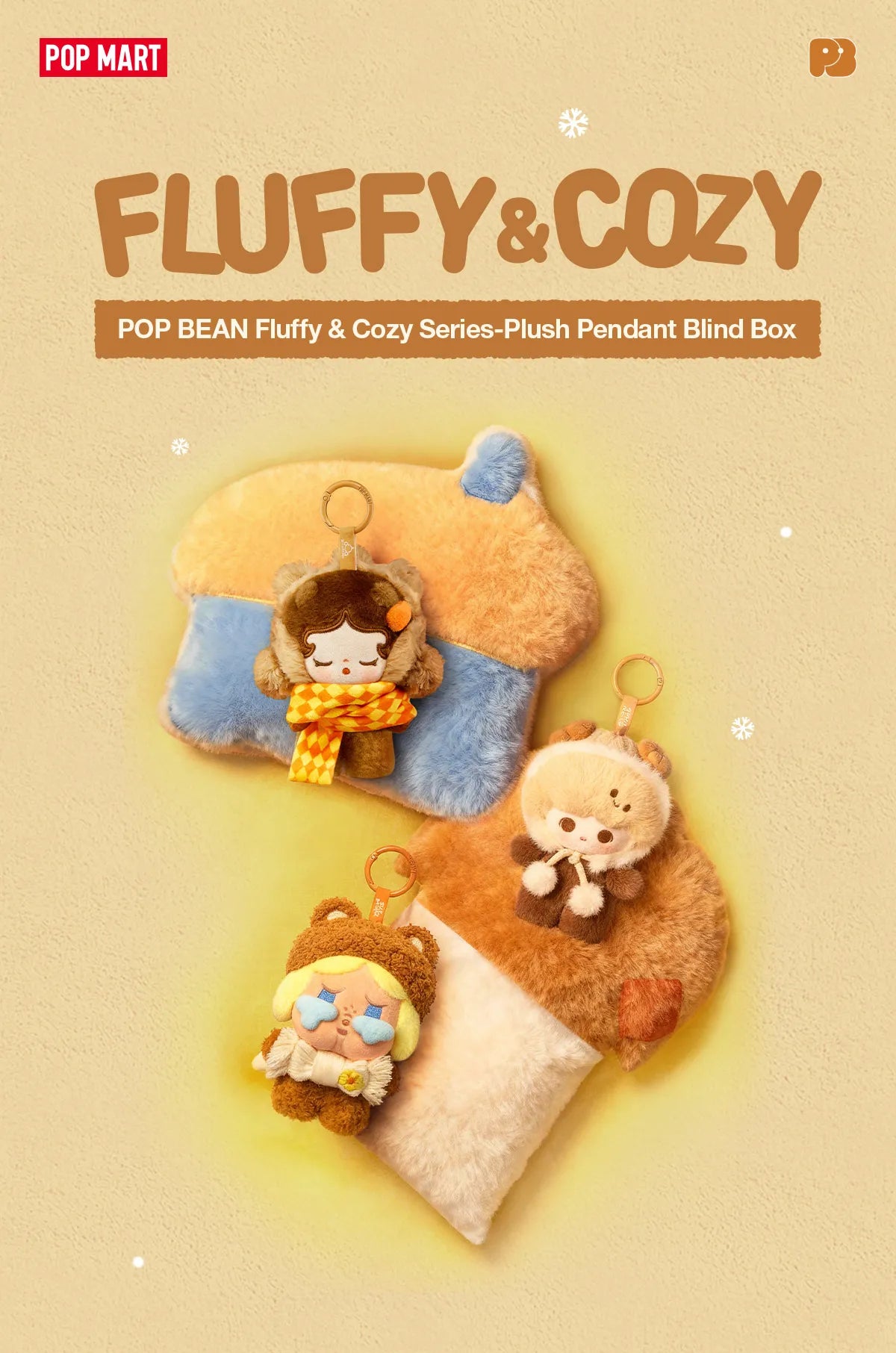 POP BEAN Fluffy & Cozy Series-Plush Pendant Blind Box