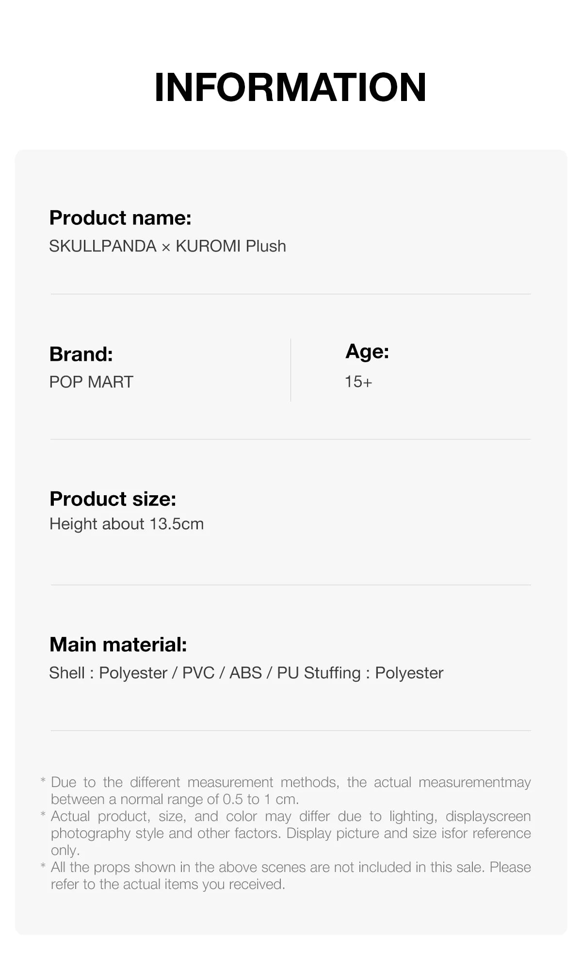 SKULLPANDA × KUROMI Plush