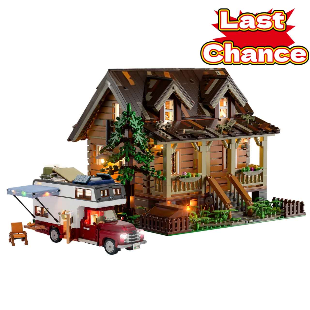 Funwhole Wood Cabin FH9001 +  Camper Van F9012 Bundle