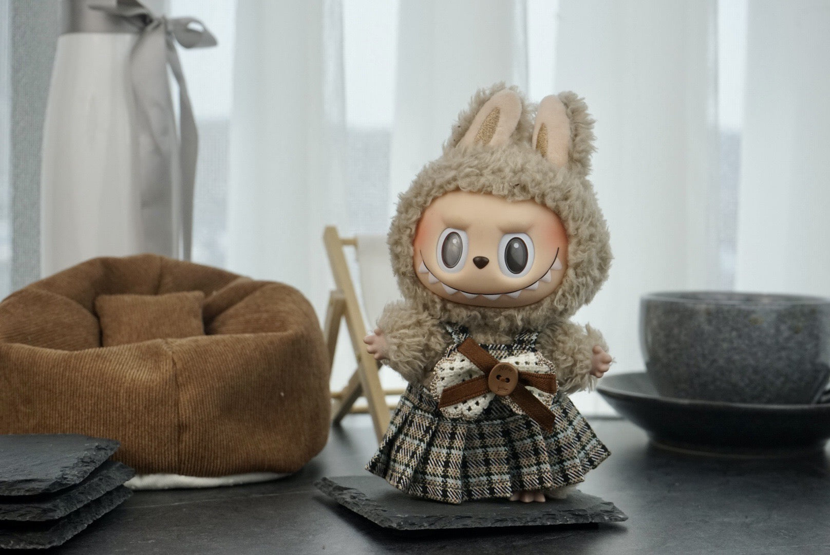 Labubu Plaid Bow Dress - Higoods