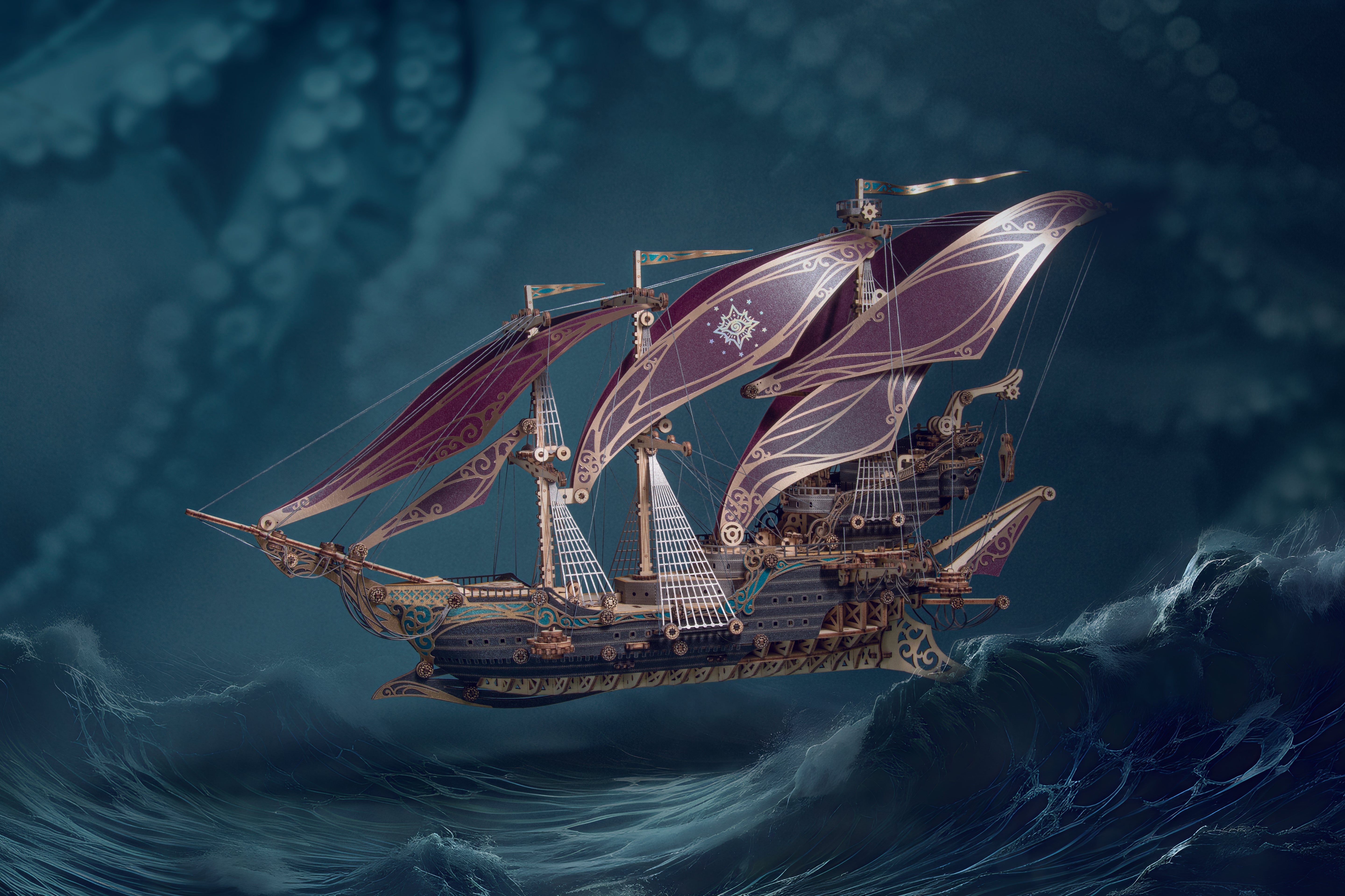 HowCat™ Pirate Ship -"Purple Futurama" - Higoods