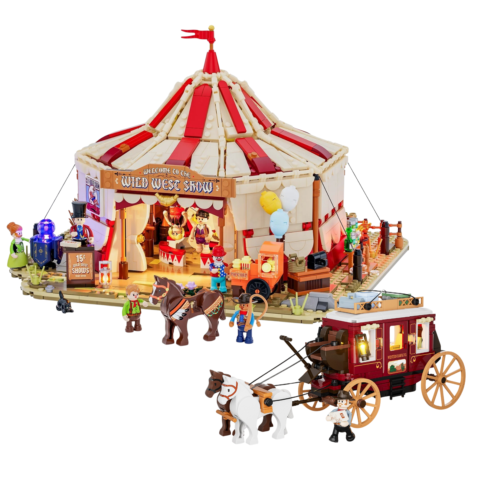 Lumibricks Traveling Circus + Stagecoach - Higoods
