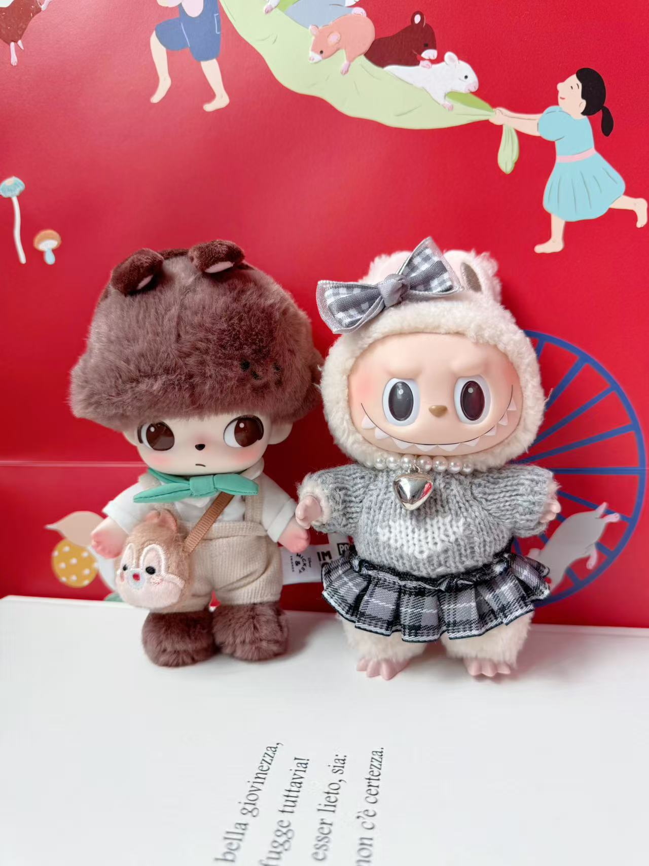 Labubu grey sweater outfit (Clothes Only)