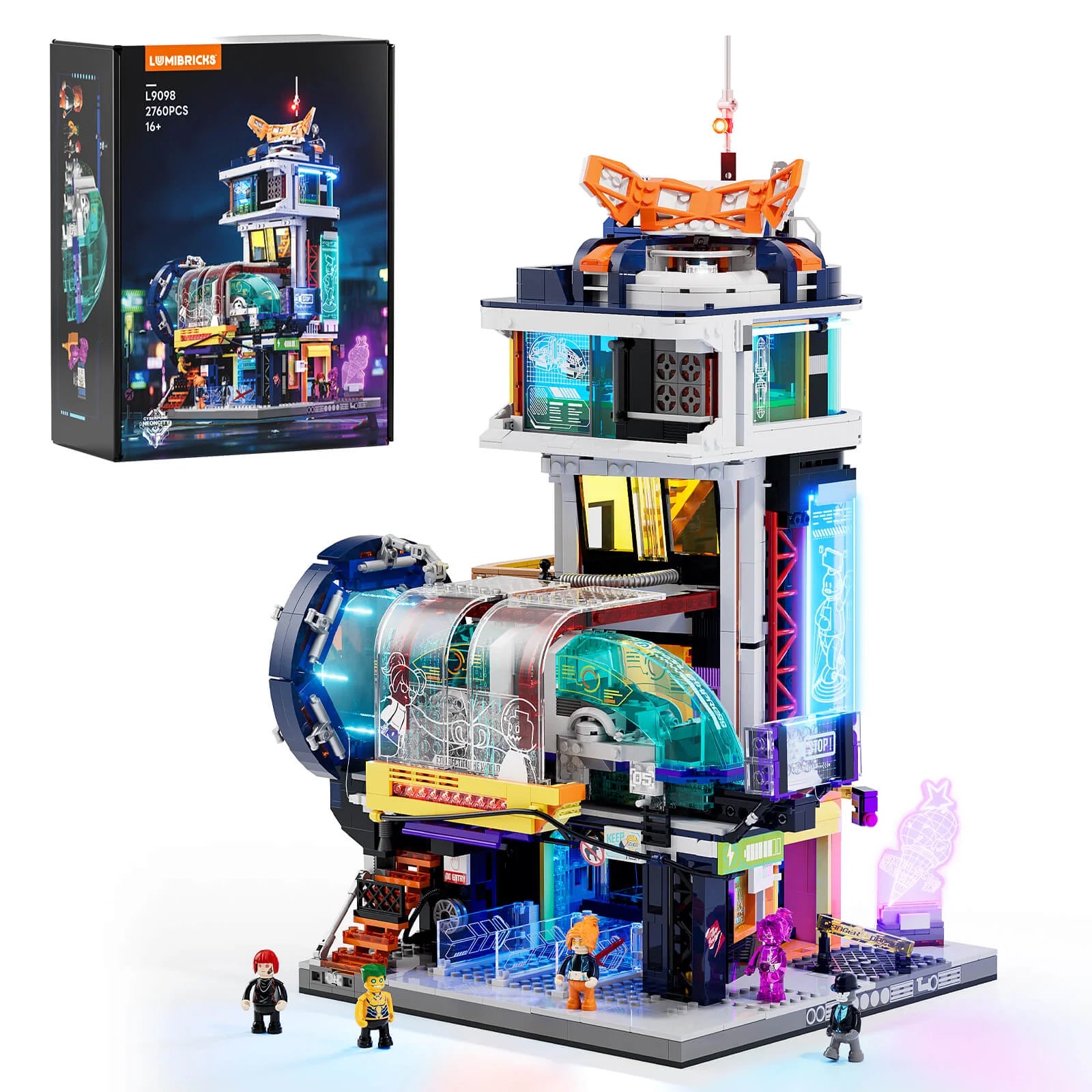 Lumibricks Cyberpunk Floating Train Station L9098