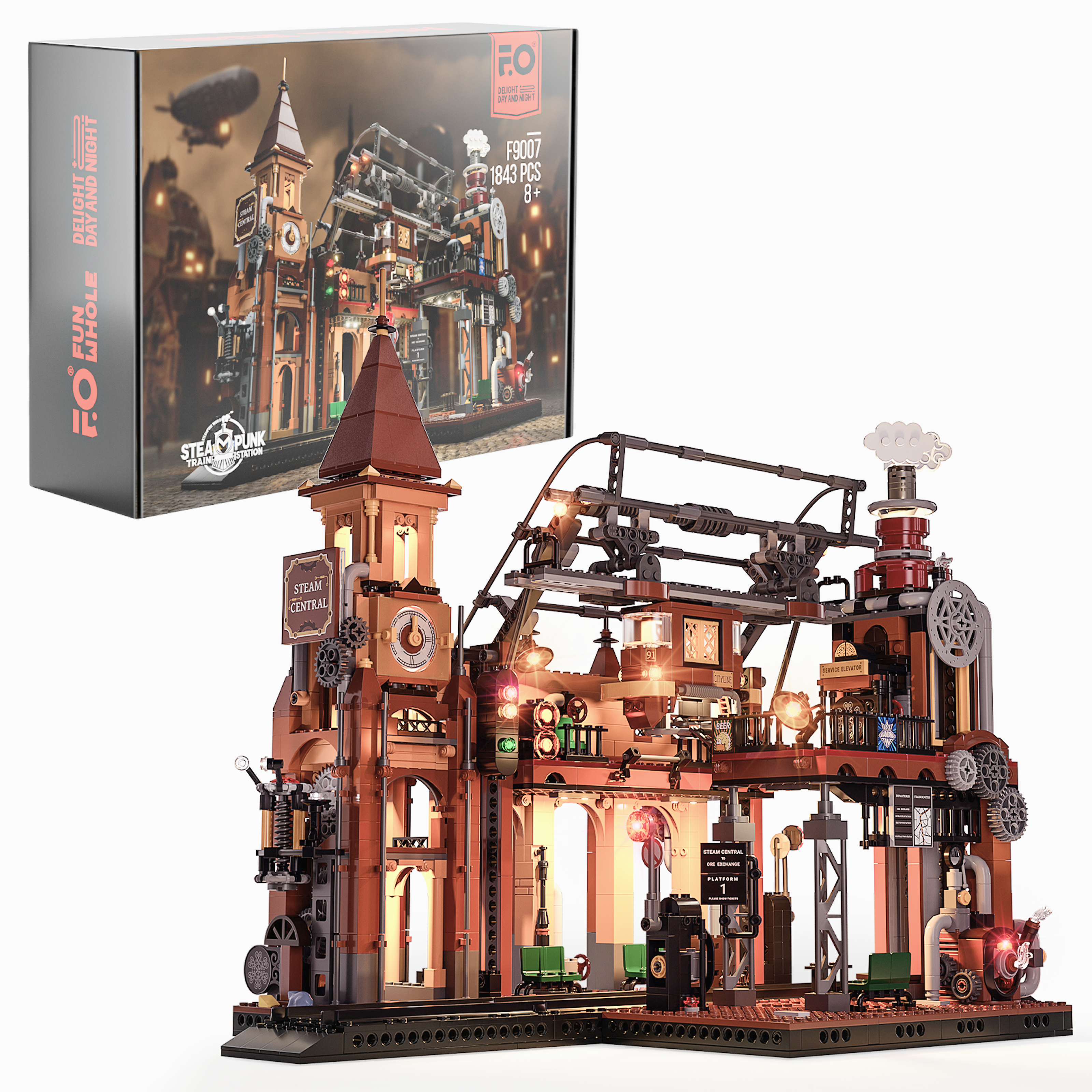 Funwhole Steampunk Train Station F9007