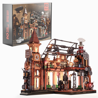 Funwhole Steampunk Train Station F9007 - Higoods